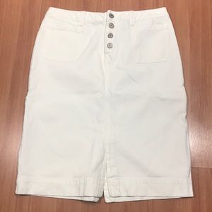 Eddie Bauer White Denim Skirt  -X201